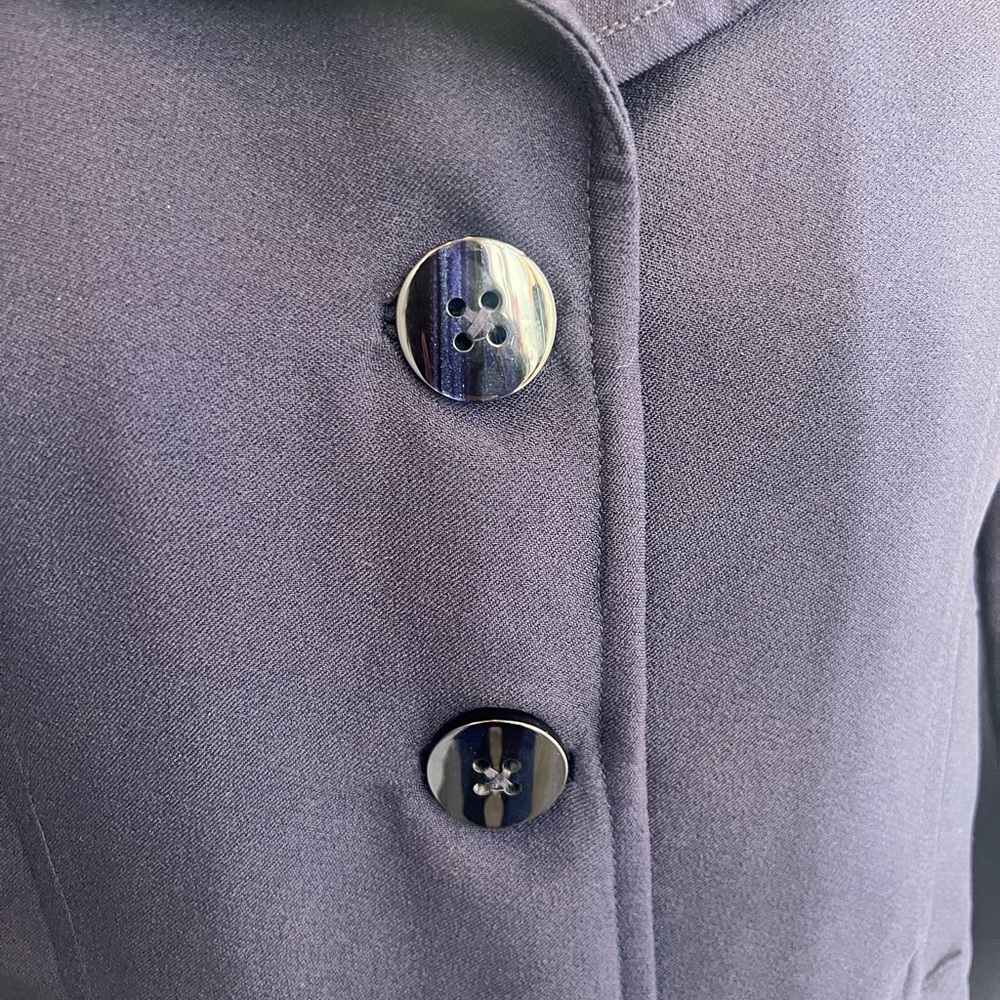 Anthropologie Navy Pea Coat - Women’s Purple & Orange Accents - NWT - Picture 8 of 16